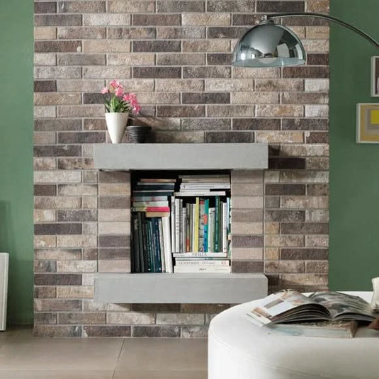 london brown brick, 6x25cm on the wall