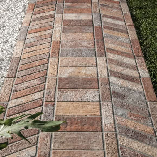 london multicolour brick, 6x25cm as a patio