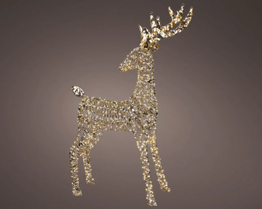 Lumineo Gold Twist Micro LED Reindeer | 100cm | 302181