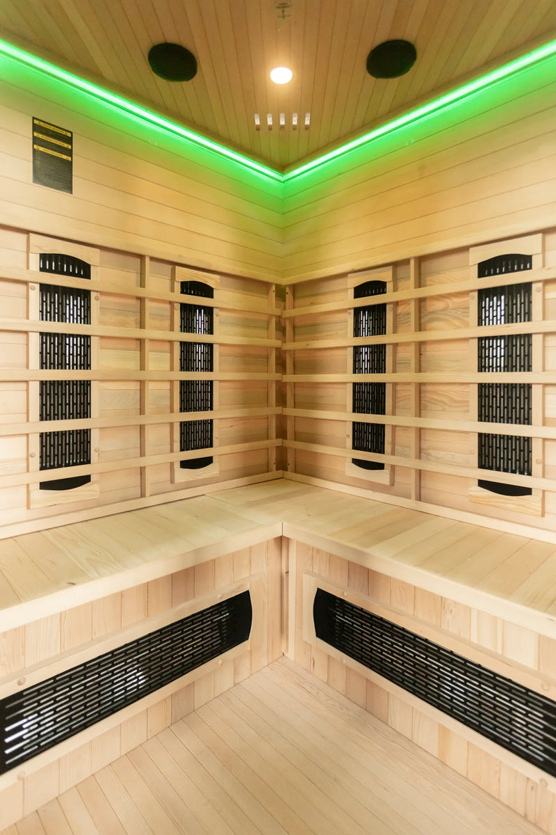 Załaduj obraz do przeglądarki galerii, Tribe Saunas Madrid 3 Corner Infrared Sauna
