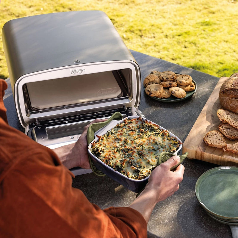 Завантажте зображення в засіб перегляду галереї, Ninja Artisan Electric Outdoor Pizza Oven &amp; Air Fryer | Grey | MO201UK
