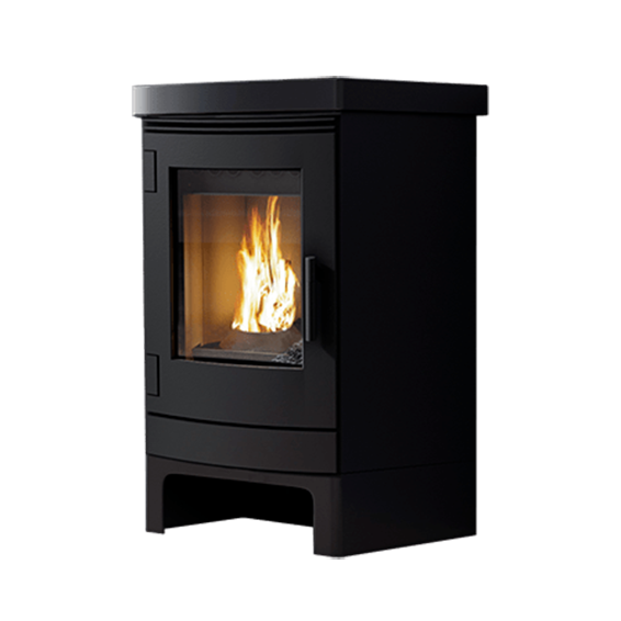 Nordic Finn with Pedestal Compartment Wood Pellet Stove | 6.5kW | Black | NOFP101589