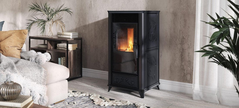Load image into Gallery viewer, Nordic Torsby Wood Pellet Stove | 7.8kW | Black | NOTO10069
