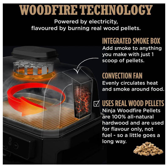 Ninja Woodfire Pro Connect XL Electric BBQ Grill & Smoker | OG901UK