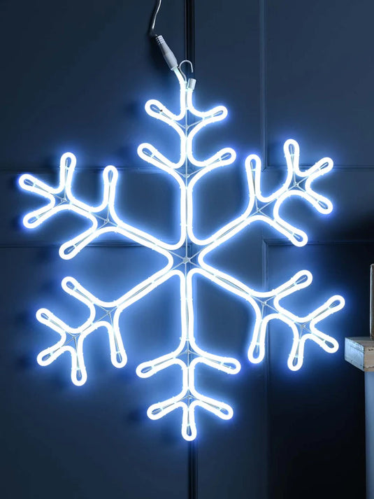 59cm neon flex colour change snowflake-white/blue | P057658