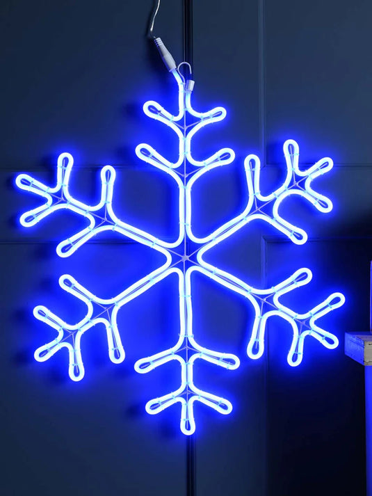 59cm neon flex colour change snowflake-white/blue | P057658