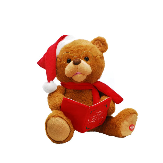 26cm bo animated telling story bear with book | P058865