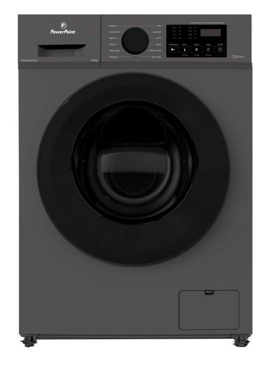 Powerpoint Washing Machine | 8KG | 1400 Spin | Inox | P35148SSYIN-A