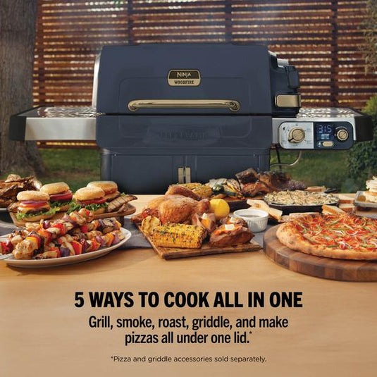 Ninja FlexFlame Outdoor Cooking System 5-in-1 Grill & Smoker | PG301UKBL