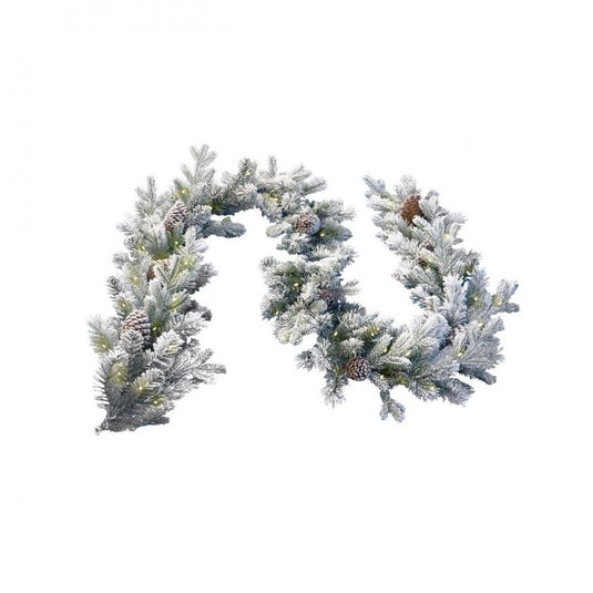 Snowy Dorchester Pine Garland | 270cm/9Ft | 252064