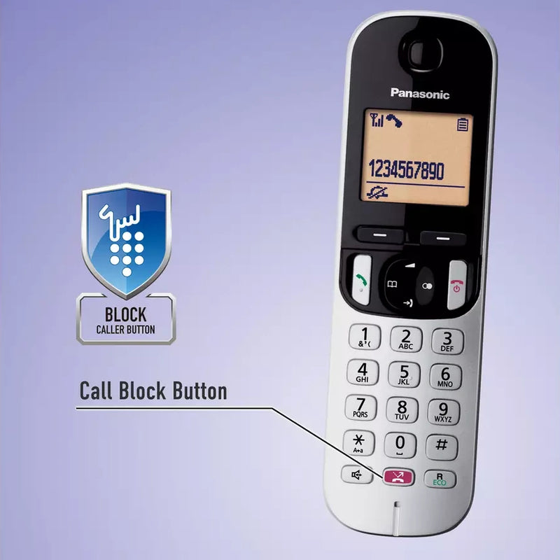 Załaduj obraz do przeglądarki galerii, Panasonic Single Cordless Phone with Answering Machine | Silver | KX-TGC260ES
