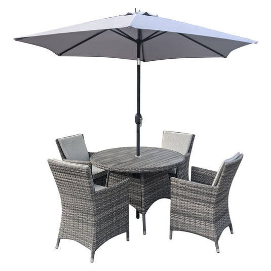 Parma Premium 4-Seater Round Dining Set | 301652