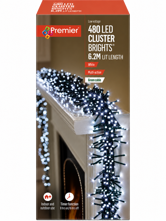 Premier 480 LED Multi-Action Clusterbrights | White |  FLV162174W