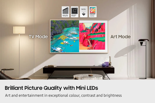 Samsung 75″ The Frame Pro Neo Qled 4K Ai Smart Tv | with Mini Led | Art Mode | Wireless One Connect | QE75LS03FWUXXU