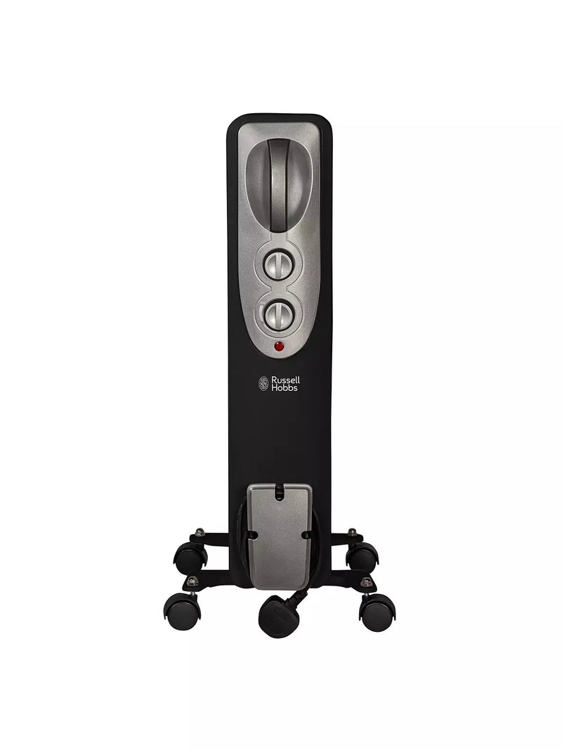 Завантажте зображення в засіб перегляду галереї, Russell Hobbs 7 Fin Oil Filled Radiator | 1.5KW | Black | RHOFR5001B
