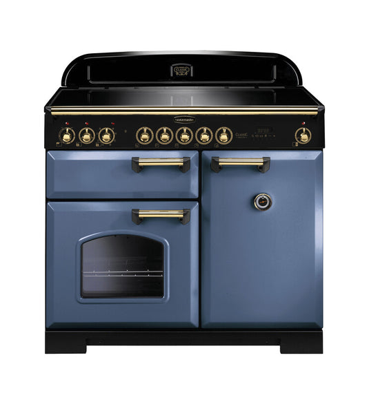 Rangemaster Classic Deluxe 100 | Induction | Blue | Brass Trim | CDL100EISB/B