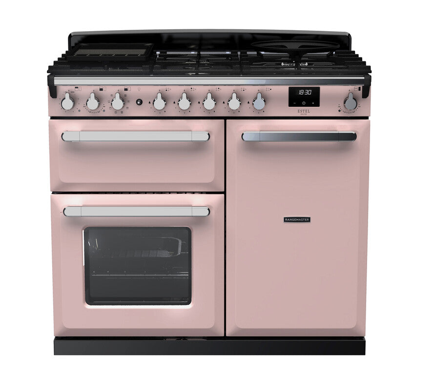 Rangemaster Estel Deluxe 100 | Dual Fuel | Pale Pink - Cork - Toss Bryan