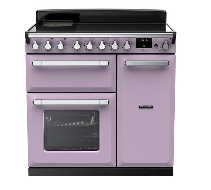 Rangemaster Estel Deluxe 90 | Induction | Heather | Chrome Trim | ESDL90EIPHTH/CM1