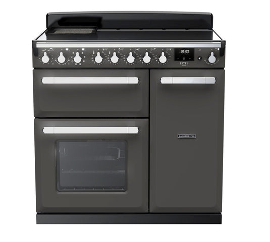 Rangemaster Estel Deluxe 90 | Induction | Slate | Chrome Trim | ESDL90EIPSLT/CM1