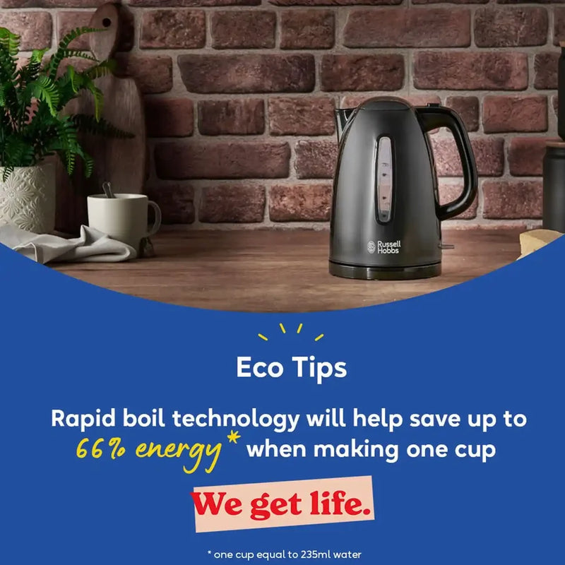 Załaduj obraz do przeglądarki galerii, Russell Hobbs Textures Kettle | Black | 22591
