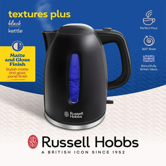 Russell Hobbs Textures Kettle | Black | 22591
