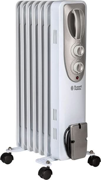 Russell Hobbs 7 Fin Oil Filled Radiator | 1.5KW | White | RHOFR5001