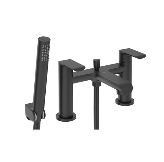 SCOPE Deck Mounted Bath Shower Mixer Matt Black