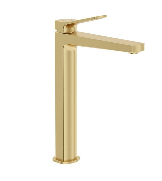 LUTA Freestanding Basin Mixer Brushed Gold