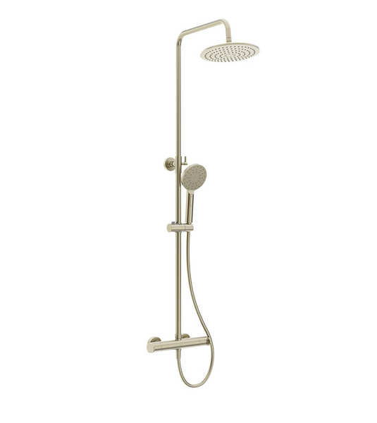 URBAN Round Thermostatic Shower Kit Brushed Nickel