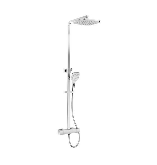 ALITA Rain Square Thermostatic Shower Kit Chrome