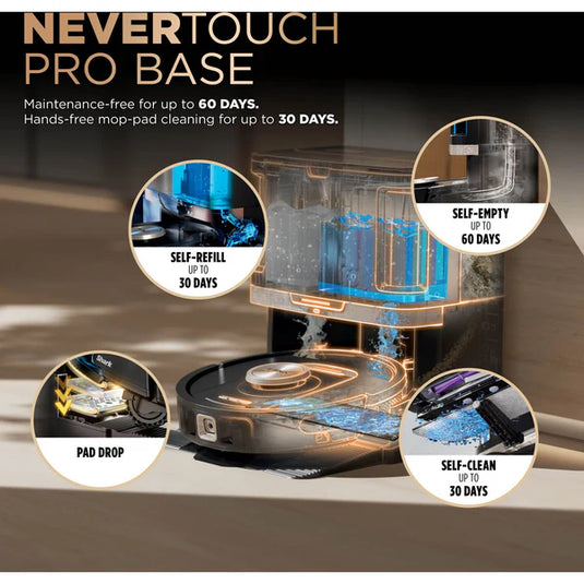 Shark PowerDetect NeverTouch Pro 2-in-1 Self-Empty | Self-Refill & Self-Clean Robot Vacuum & Mop | RV2800ZEUK