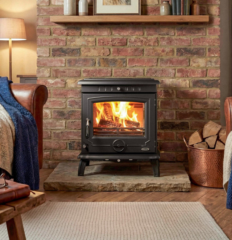 Завантажте зображення в засіб перегляду галереї, Henley Skellig 12kW Non Boiler Stove | 12kW Eco | Multi Fuel | Matt Black | ST485
