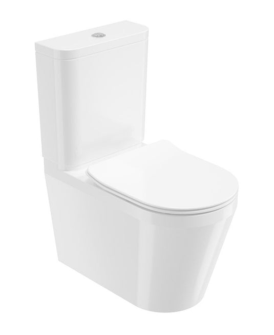Sonas Living Fully Shrouded Close Coupled Wc White & Soft Close Seat | USW0667