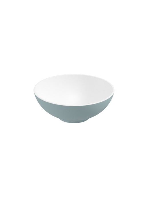 Sonas Skal Round 40Cm Wash Basin White Coral Green & Waste | UF1247