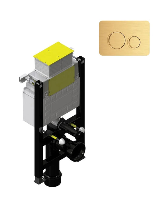 Sonas Small Fastfix Frame For Wall Hung Wc Circle Fascia Plate | Brushed Gold | USW0506