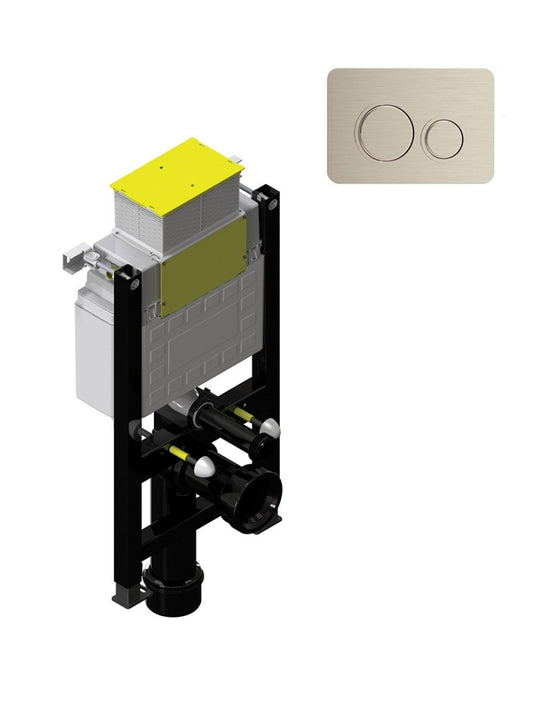 Sonas Small Fastfix Frame For Wall Hung Wc Circle Fascia Plate | Brushed Nickel | USW0507