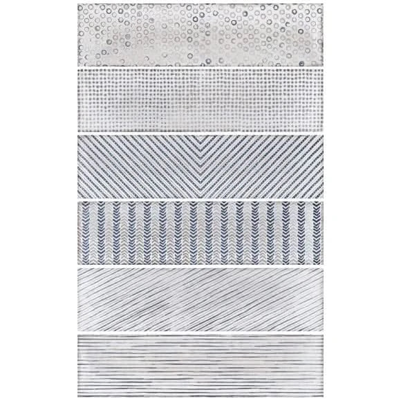 splendours tile in fabric blue night, 7.5x30cm