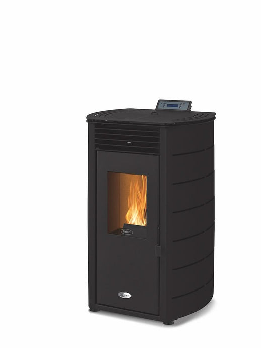 Stanley Solis K100 Wood Pellet Stove | Curve | 8KW | Black | K100SPBLKCUR
