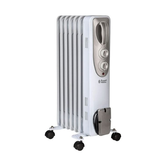 Завантажте зображення в засіб перегляду галереї, Russell Hobbs 7 Fin Oil Filled Radiator | 1.5KW | White | RHOFR5001
