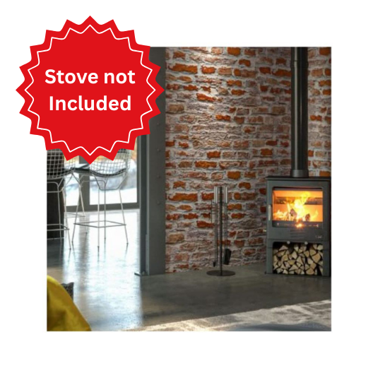 Henley Severn 8kW Logstore Only | Matt Black | ST315