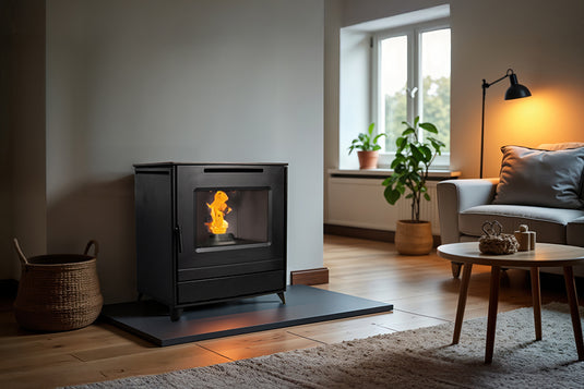 Elcofire Strata Freestanding Wood Pellet Boiler Stove | 25kW | EFSTP25