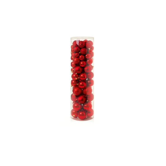 Premier 80pc Red Shatterproof Baubles Pack | TD262321R