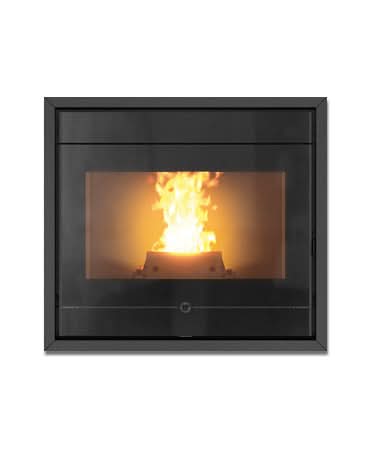 Thermorossi Insert Line Glass 14 Wood Pellet Insert Boiler | Black 