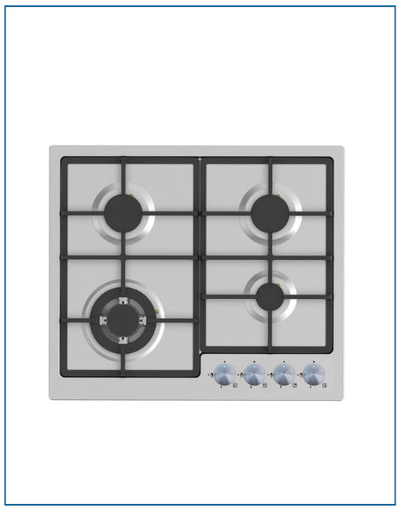 Powerpoint Gas Hob | 60CM | Stainless Steel | P174NGXSS