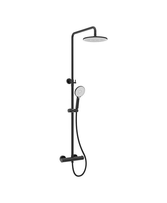 Black Thermostatic Shower Kit 