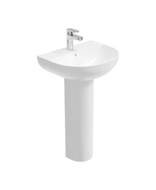 Sonas Horizon 50Cm 1Th Round Basin & Full Pedistal | USW0321