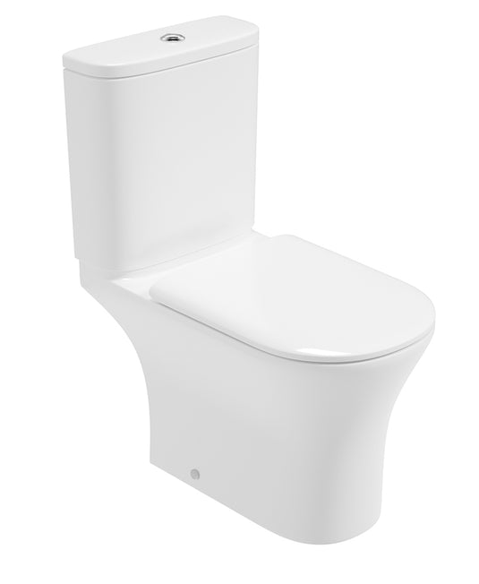 Sonas Pena Open Backed Close Coupled Rimless Wc C/W Delta D-Shaped Seat | USW0332