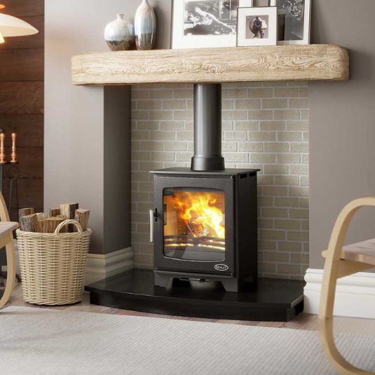 Henley Hazelwood Compact Eco 4.9Kw | Wood Burnning | Matt Black | ST227