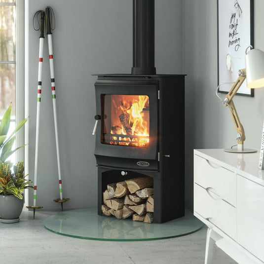 Henley Elcombe Eco 5kW & Logstore |Matt Black | ST326