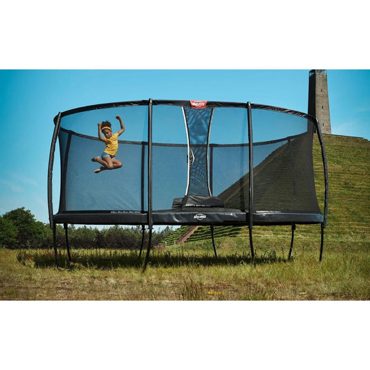 Berg Grand Champion Regular Trampoline | 470CM/ 15FT | Safety Net Deluxe | Grey | 30.35.74.32